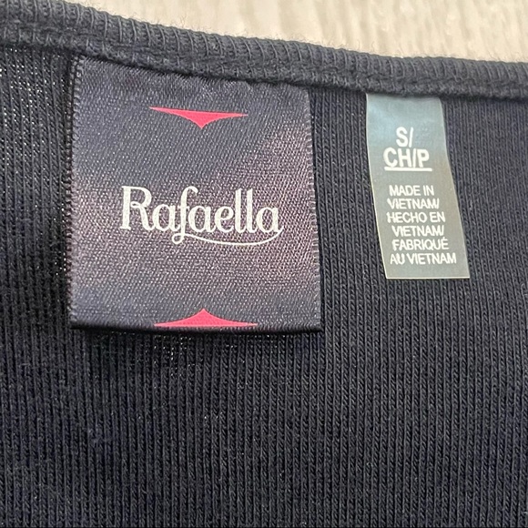 NWT RAFAELLA Classy Black Scoop Neck Sleeveless Sweater Tank Top Size S - Picture 6 of 7